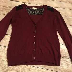 Burgundy cardigan